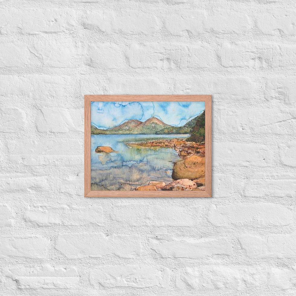 Thumbnail: Framed Fine Art Print, Abstract Stone Beach, Landscape Art