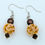 Thumbnail: Yellow Marbled Dangle Earrings