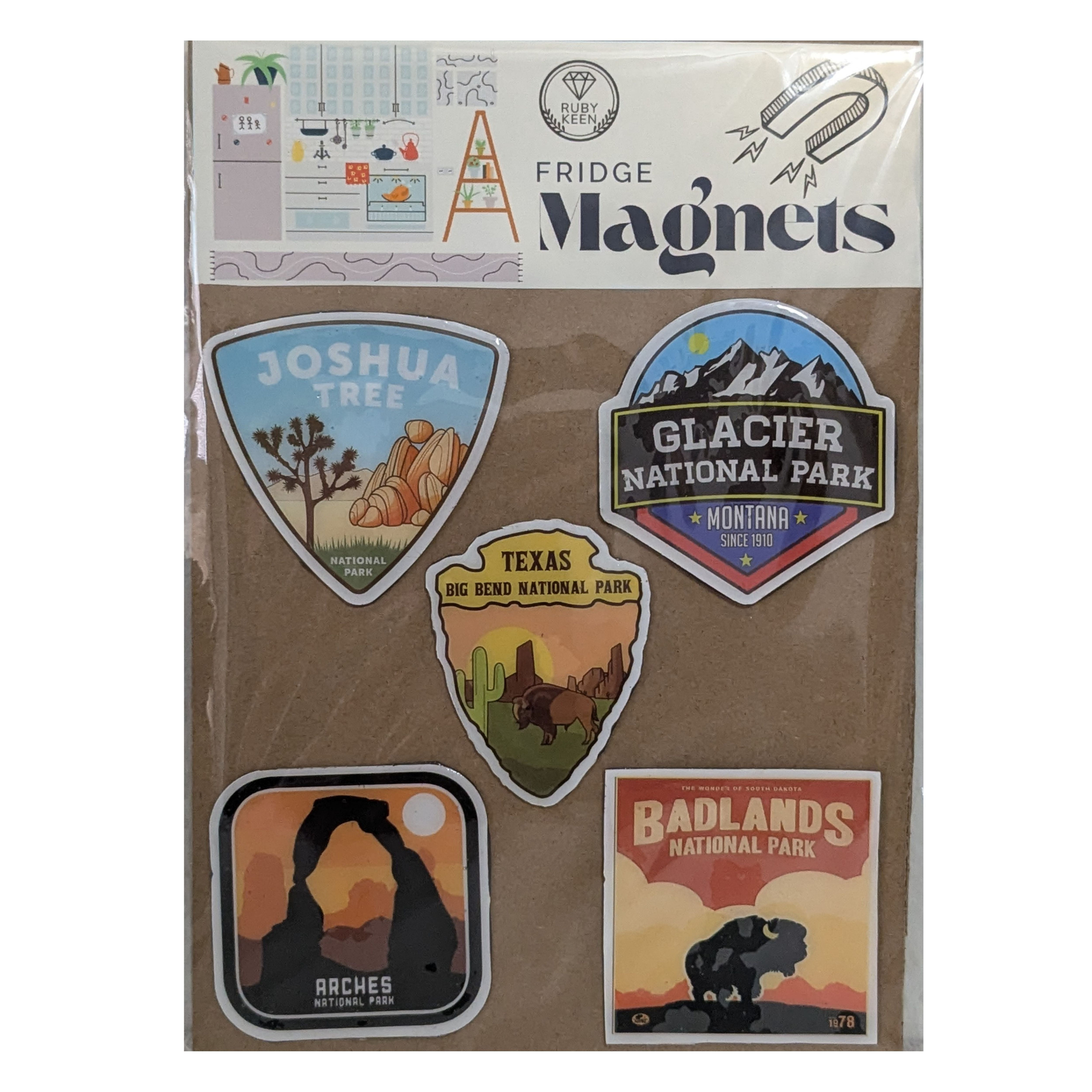 Travel Fridge Magnets – National Parks Camping Decor – Road Trip Kitchen Magnets