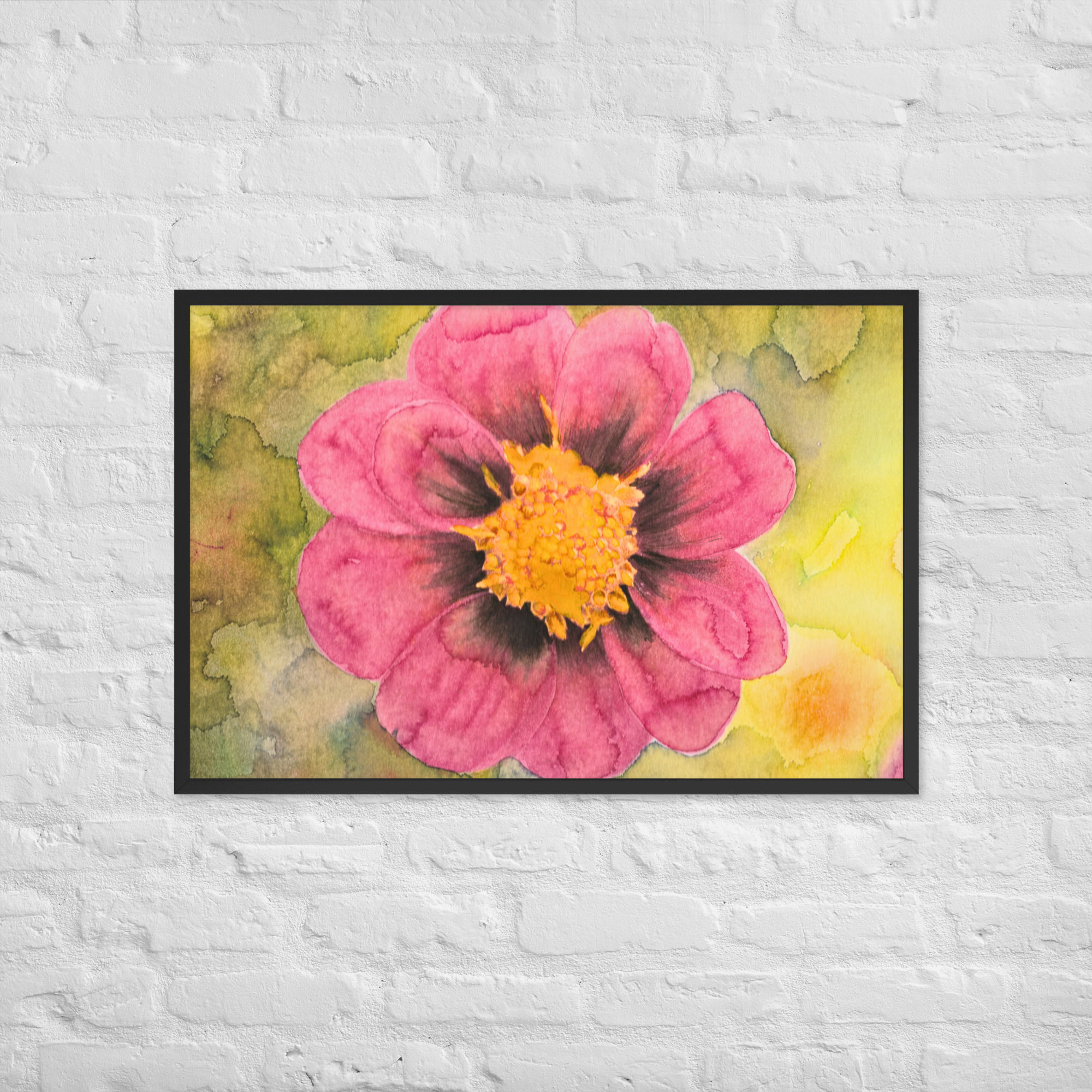 Pink Floral Framed Wall Art, Flower Fine Art Print, Floral Artwork