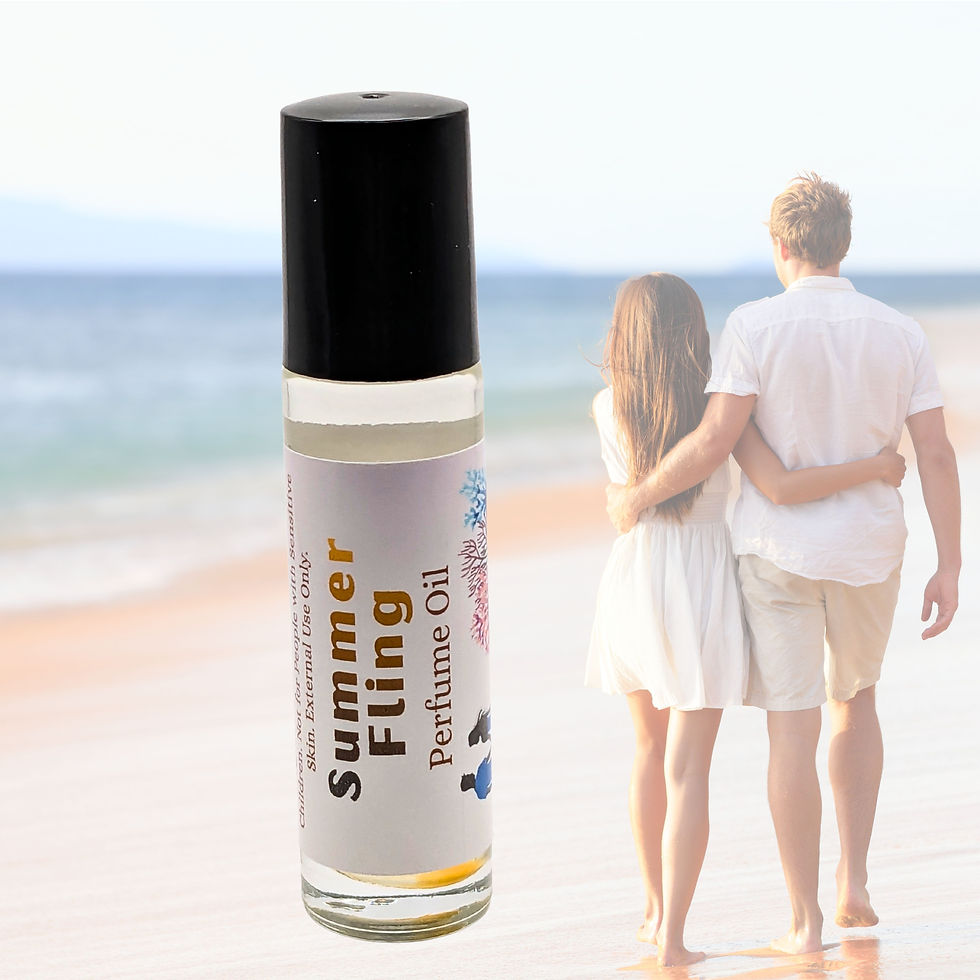 Thumbnail: Summer Fling Perfume Oil | Ocean and Sea Salt Fragrance | Amber & Bonfire Scent