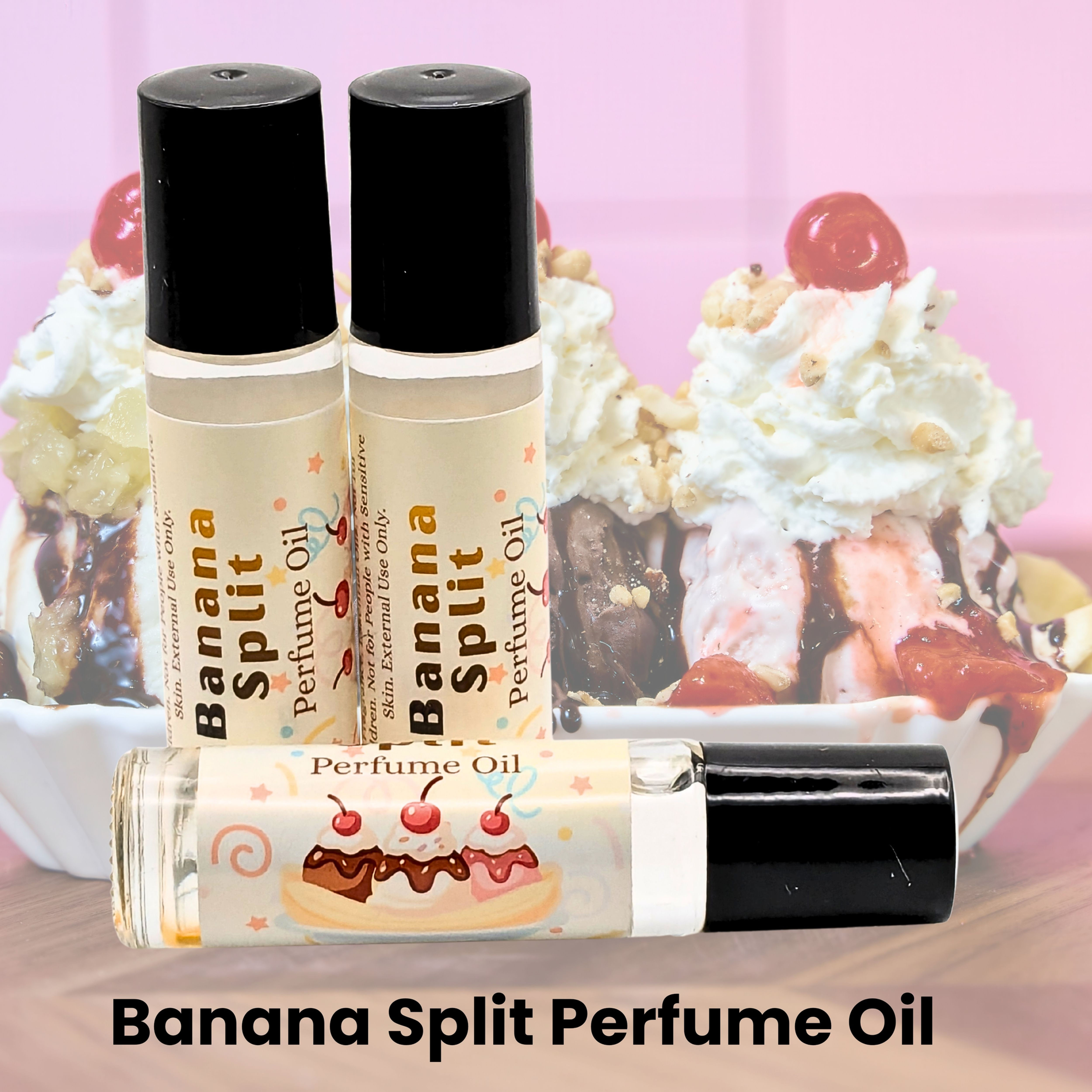 Banana Split Perfume Oil | Banana, Strawberry & Chocolate Fragrance | Roll-On
