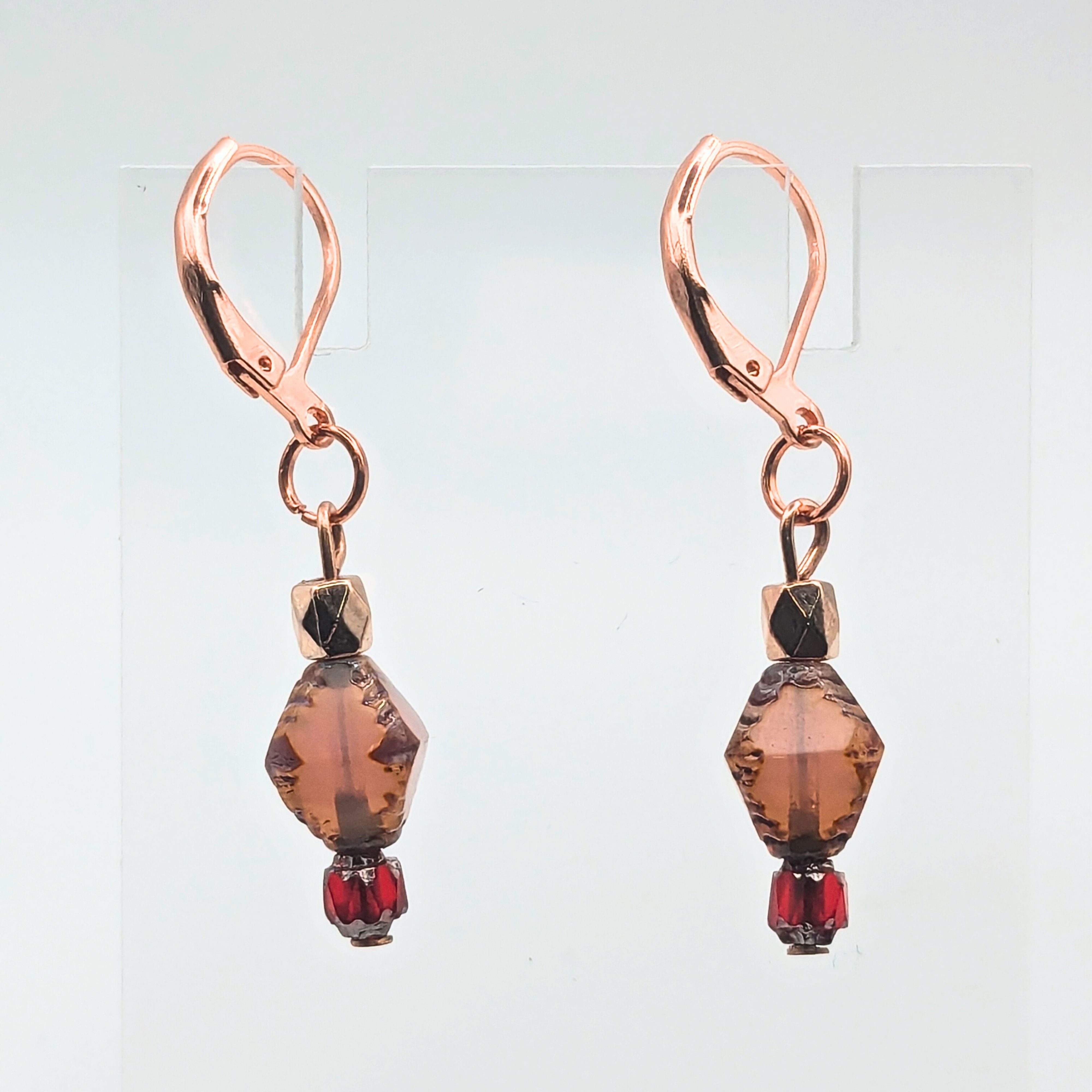 Pink Dainty Dangle Earrings