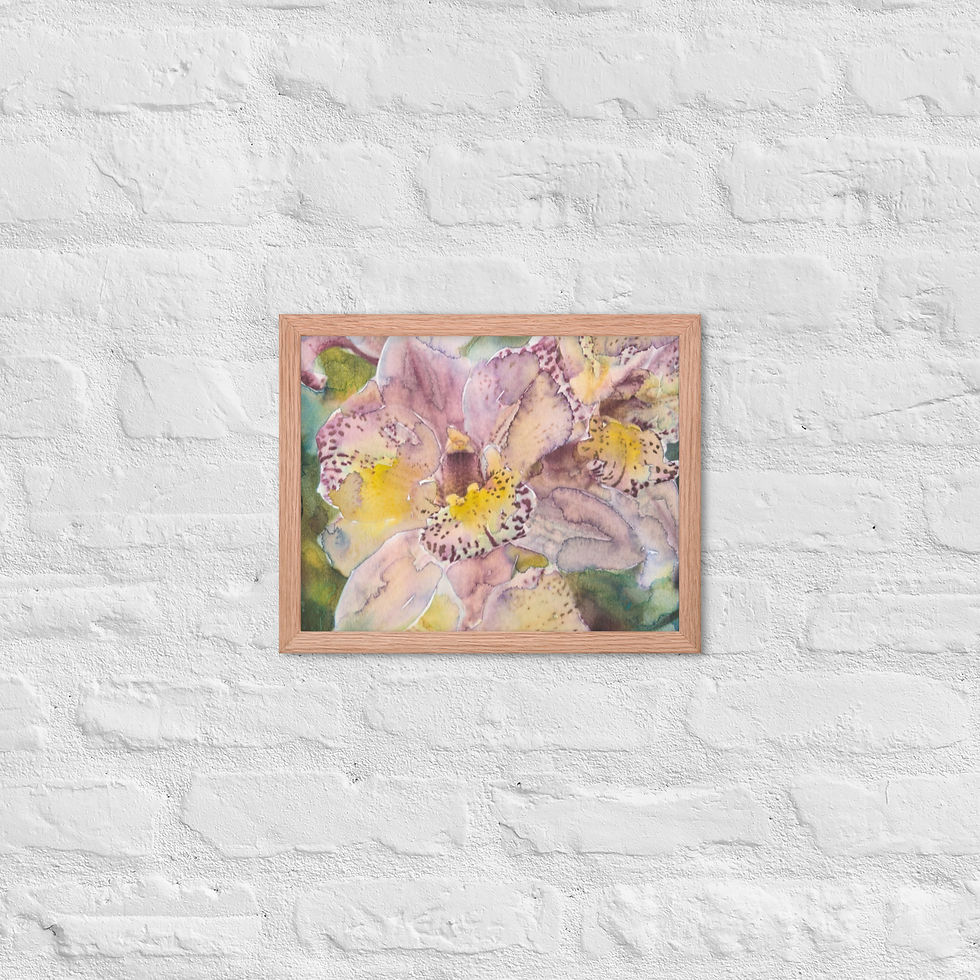 Thumbnail: Purple Spotted Orchid Fine Art Poster, Framed Floral Art, Wall Art