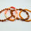Thumbnail: Orange Beaded Bracelets for Women Jewelry Boho Beaded 4 Stacked Set