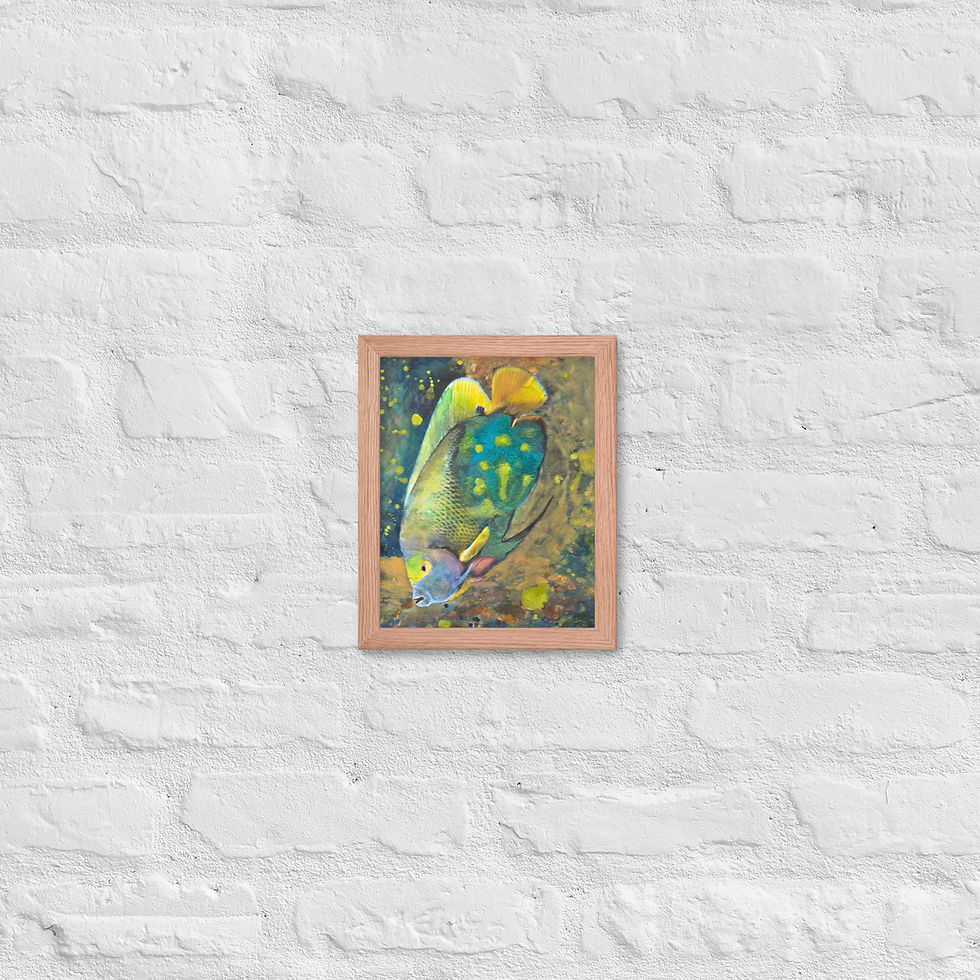 Thumbnail: Framed Art Print, Tropical Fish Wall Art, Ocean Art