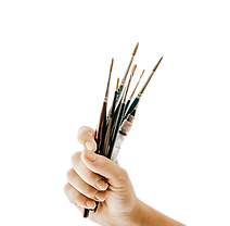 person holding paint brush and brush_edi