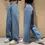 Thumbnail: Teenage Girls Retro Jeans Spring Autumn Casual
