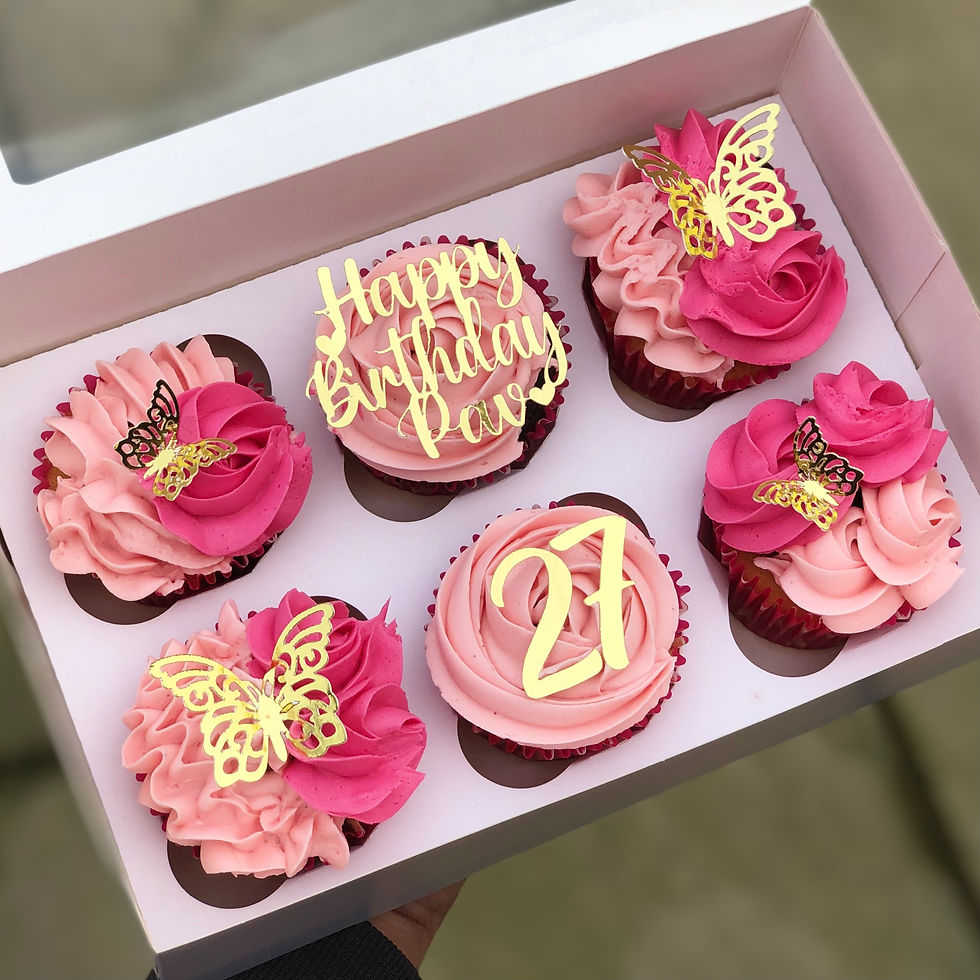 Pink_Gold Cupcakes