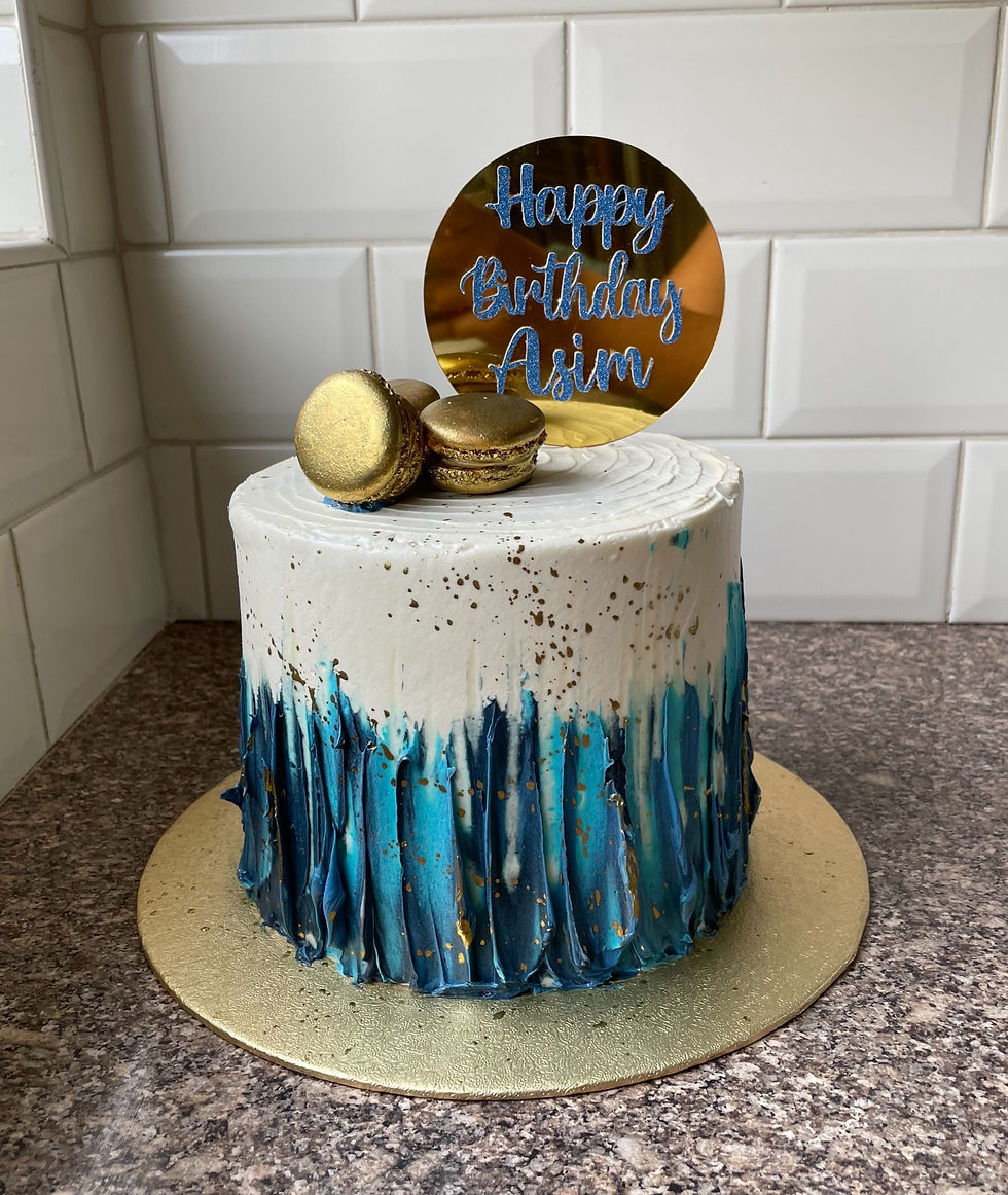 Blue/Gold Cake