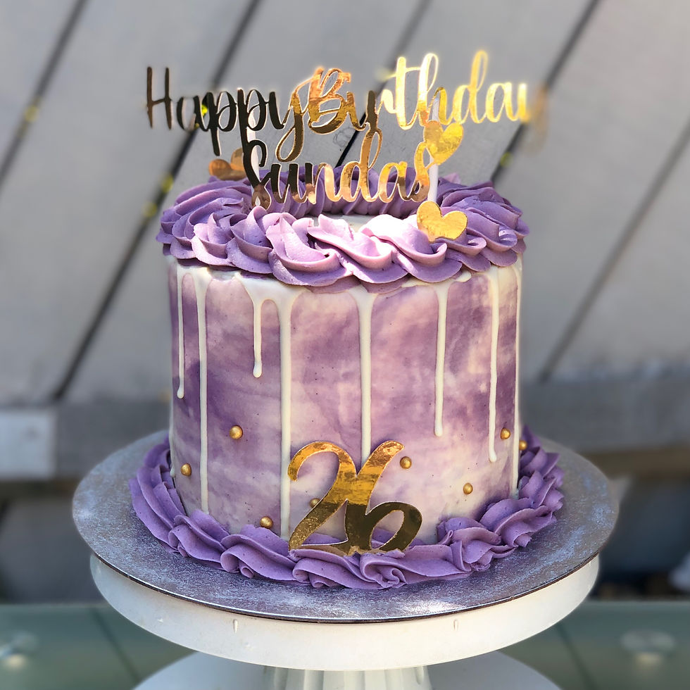 Purple Drip Cake