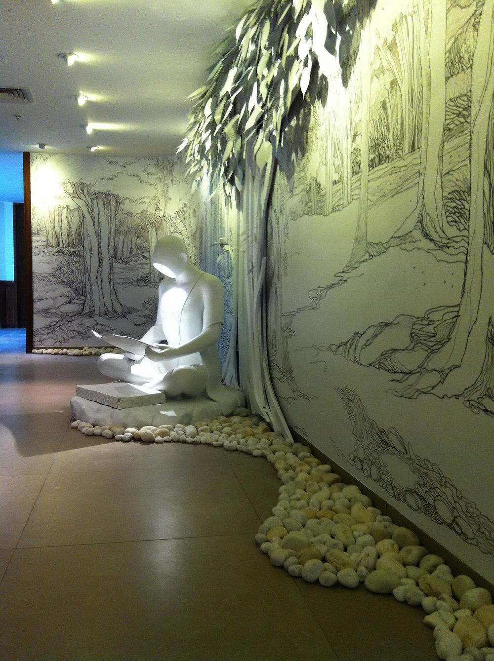 a peepal tree mixed media installation.