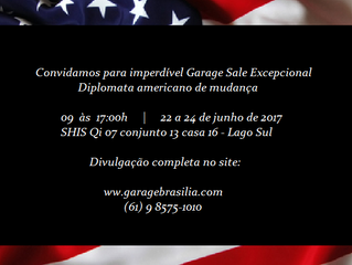 Garage sale Diplomata americano de mudança