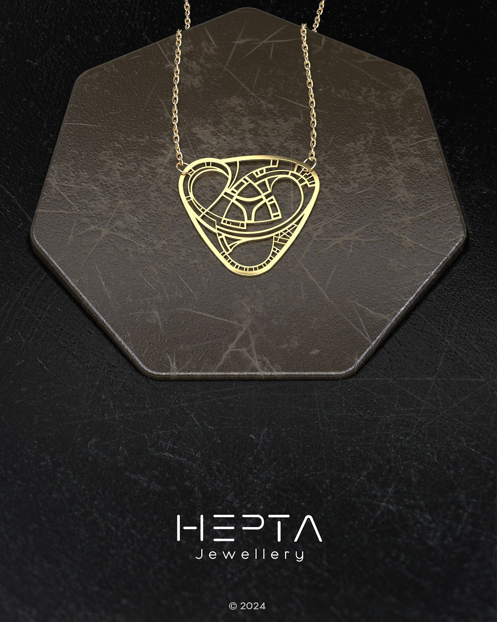 Mercedes Benz Museum necklace by Hepta Jewellery and Stefanos Papadatos