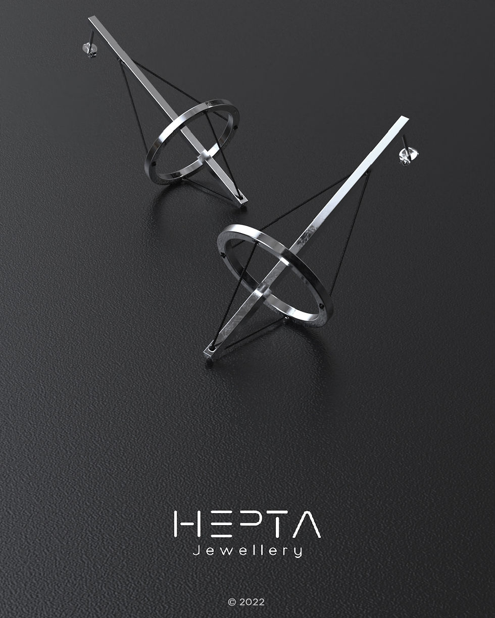 Balance earrings by Hepta Jewellery and Stefanos Papadatos