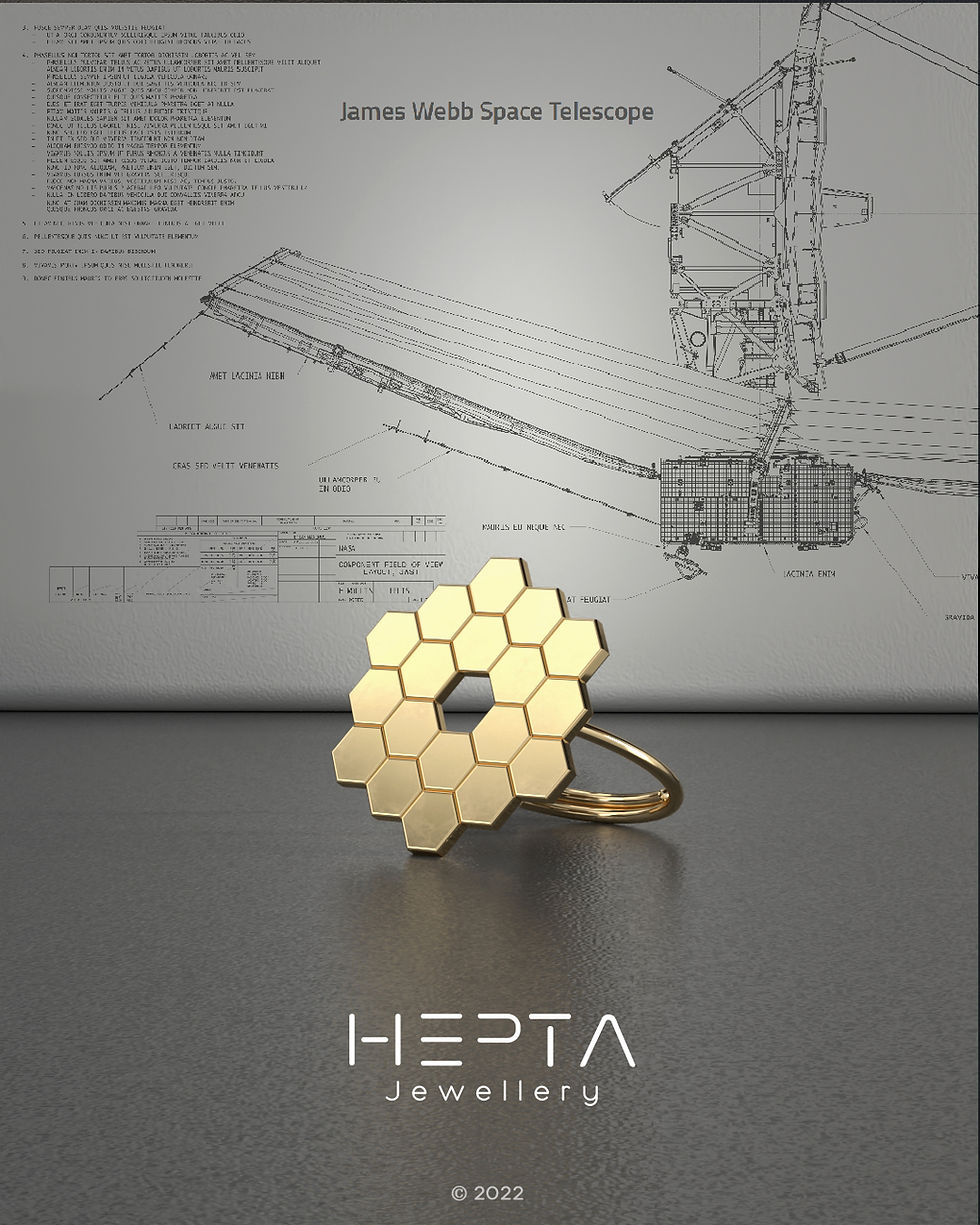 James Webb Telescope Ring by Hepta Jewellery and Stefanos Papadatos