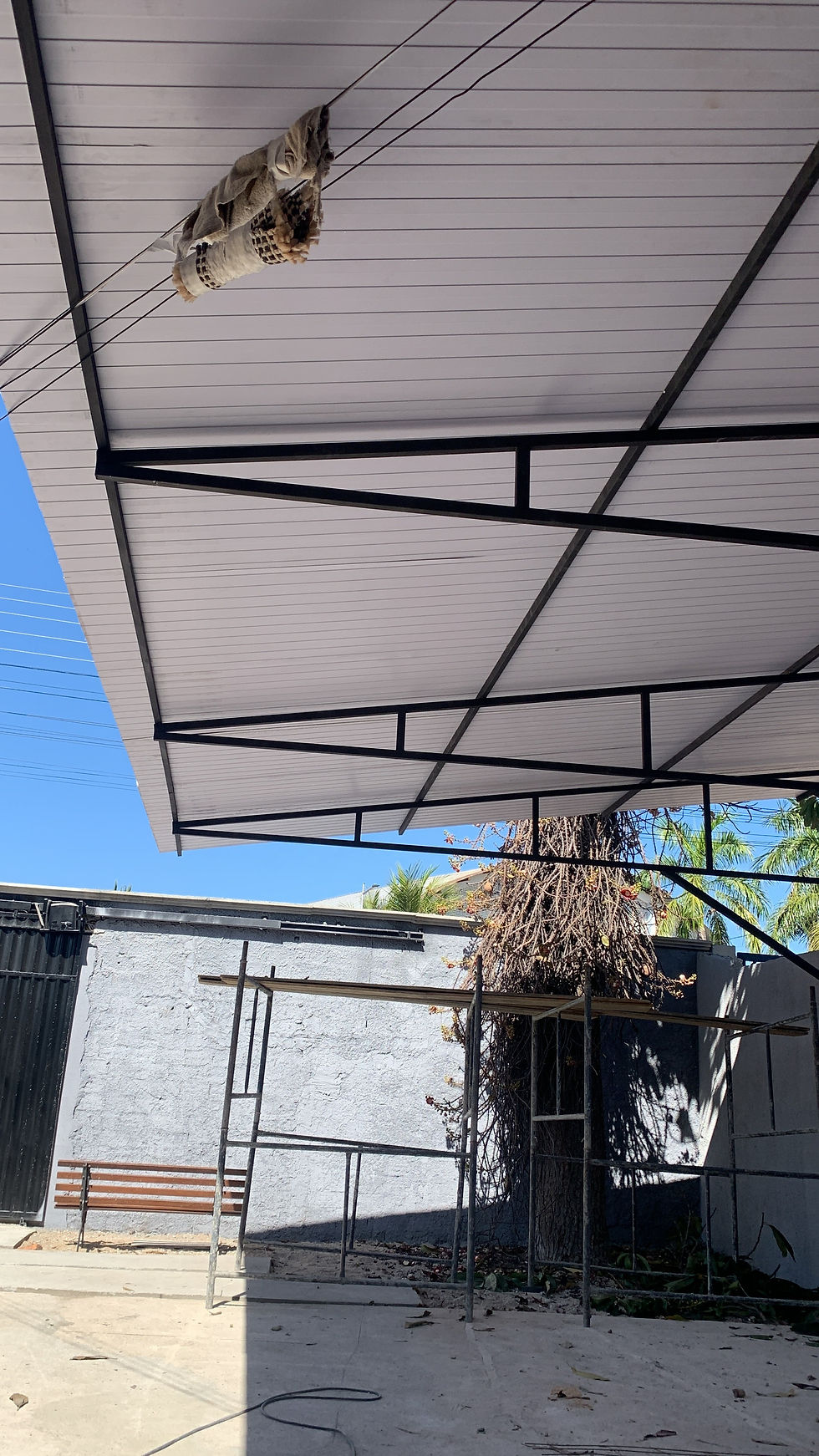 Costruçao cobertura garagem