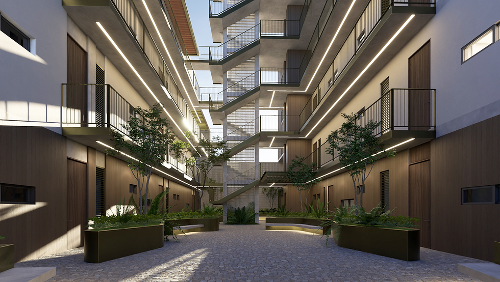 Avita Vertical vista patio interior