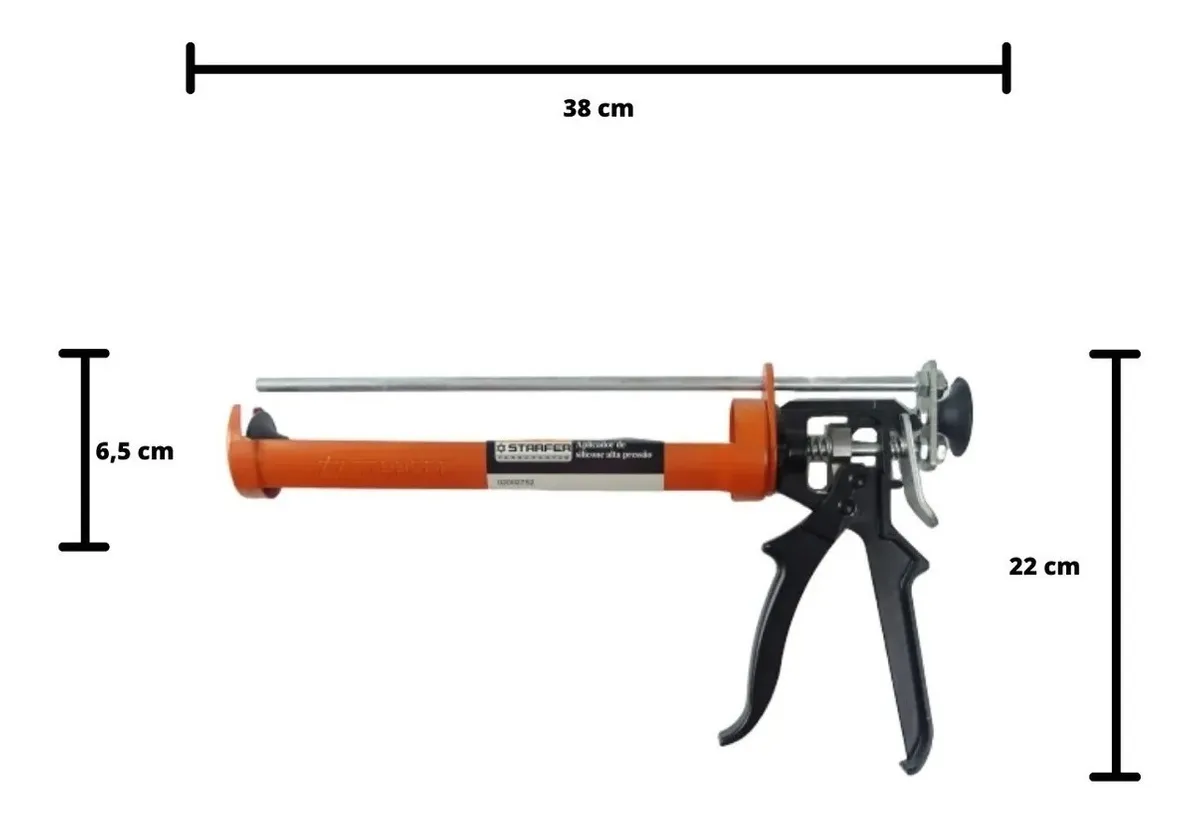 Pistola Aplicador De Silicone Alta Pressão Starfer
