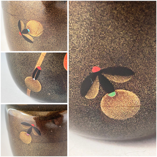 茶道具 蛍蒔絵 大棗 竹内幸斎 共箱 ホタル 夏 薄茶 茶会 茶器 稽古