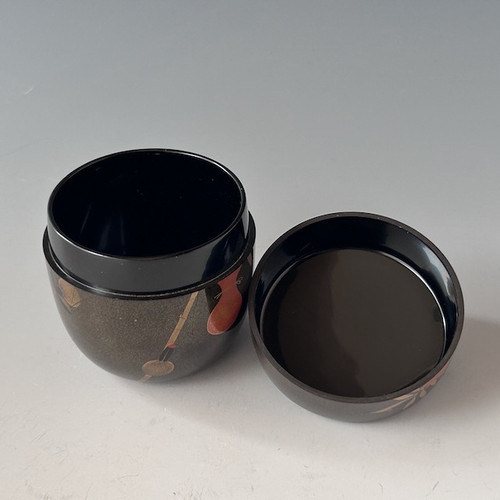 茶道具 蛍蒔絵 大棗 竹内幸斎 共箱 ホタル 夏 薄茶 茶会 茶器 稽古