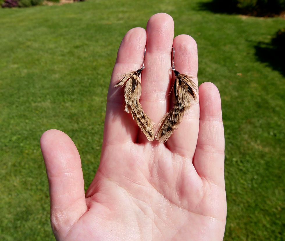 Hen Pheasant Dangly Layered Arches On Hand For Size