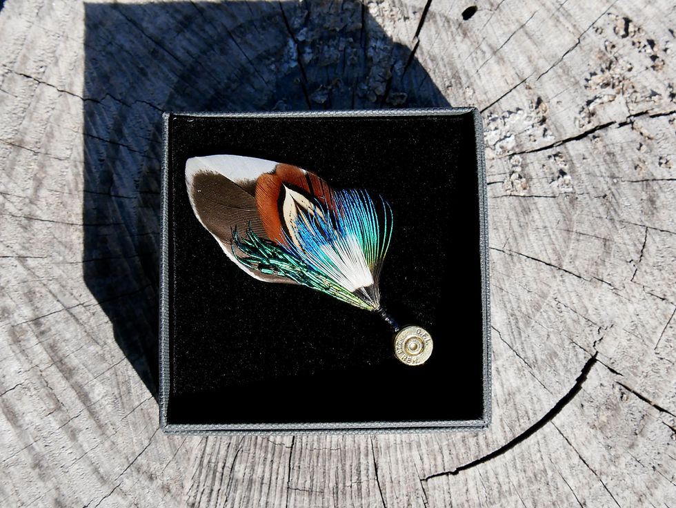 Small Mallard Hat Pin With Bullet Casing In Presentation Box