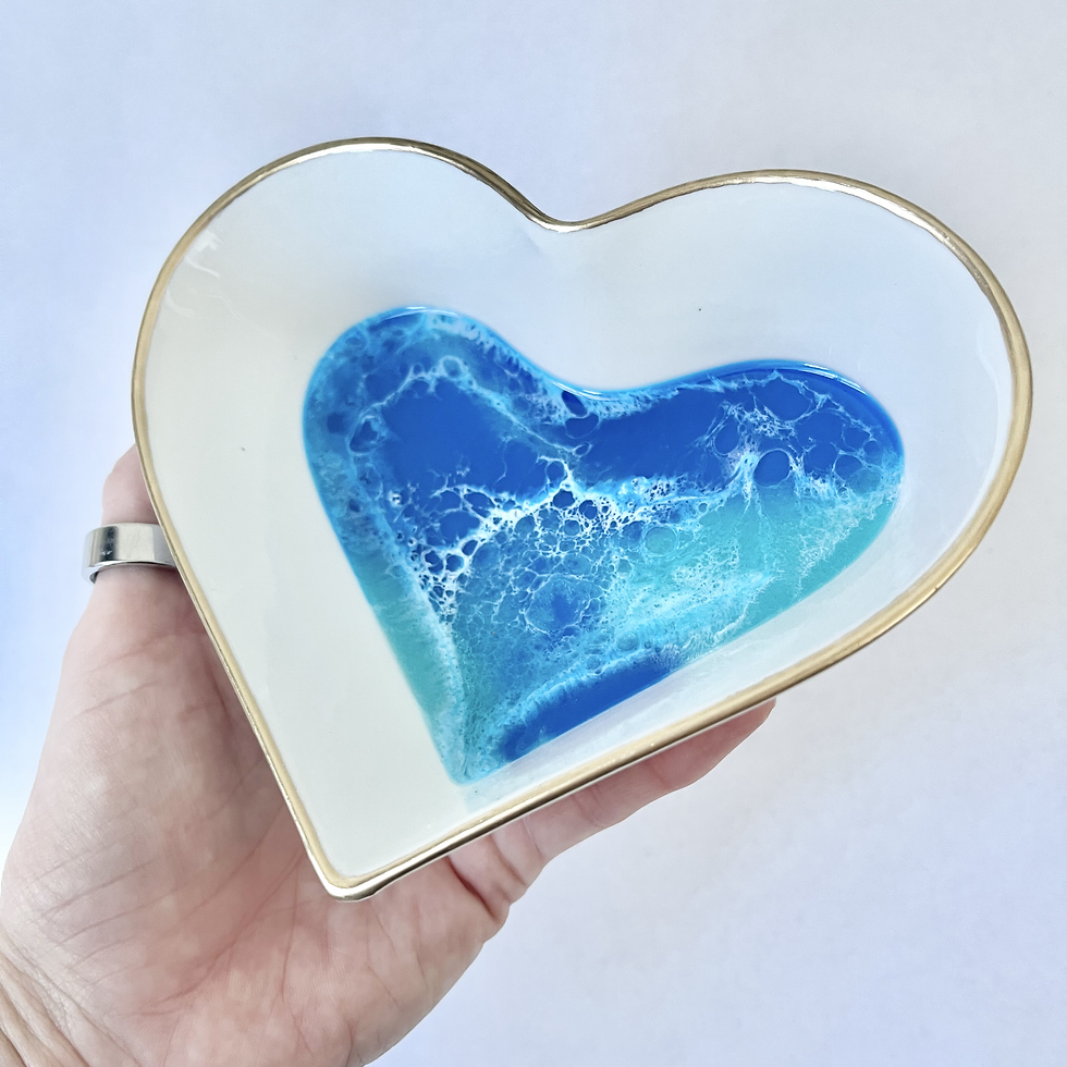 Thumbnail: Ocean Inspired Heart Shaped Trinket Dish #1