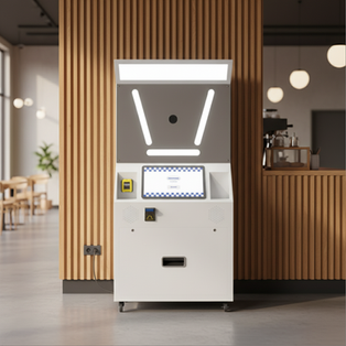 Standard Angle Photo booth inside a cafe