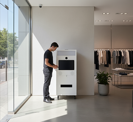 Setting up portable photo booth