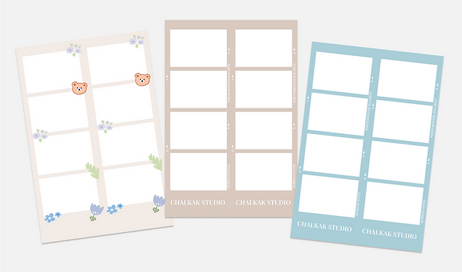 Different designs of photo frames