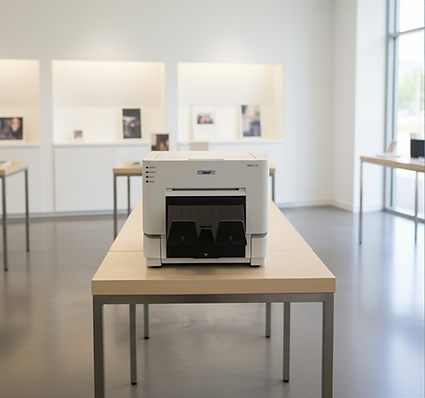 DNP printer placed on a table