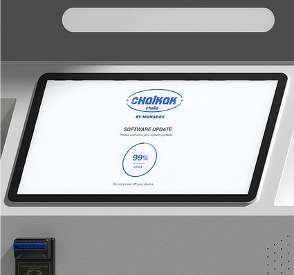 Chalkak Studio photo booth showing machine update