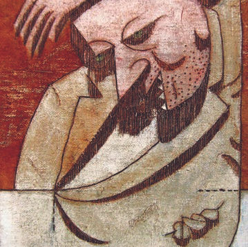 Arte Hablado (2004), obra de Luis Diaz. Oleo sobre tela, 30 x 20 cm.