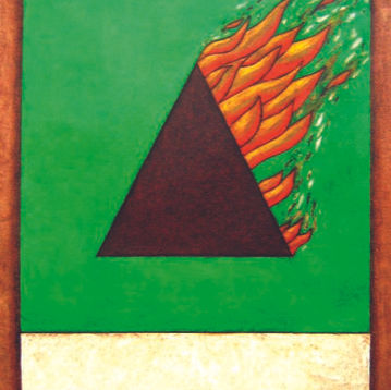 Flamigeras (1992), obra de Luis Diaz. Oleo sobre tela.