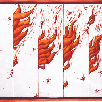 De la serie de Arte de Resistencia (1997), obra de Luis Diaz. Oleo sobre tela.