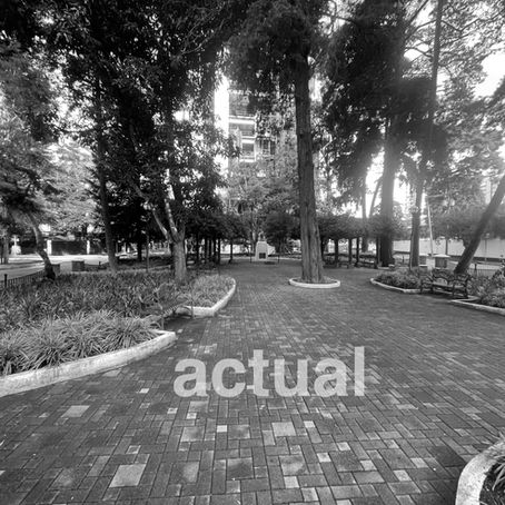 Visualización generada por inteligencia artificial que reimagina el rediseño futuro de un parque urbano, integrando vegetación, espacios comunitarios y tecnología sostenible.