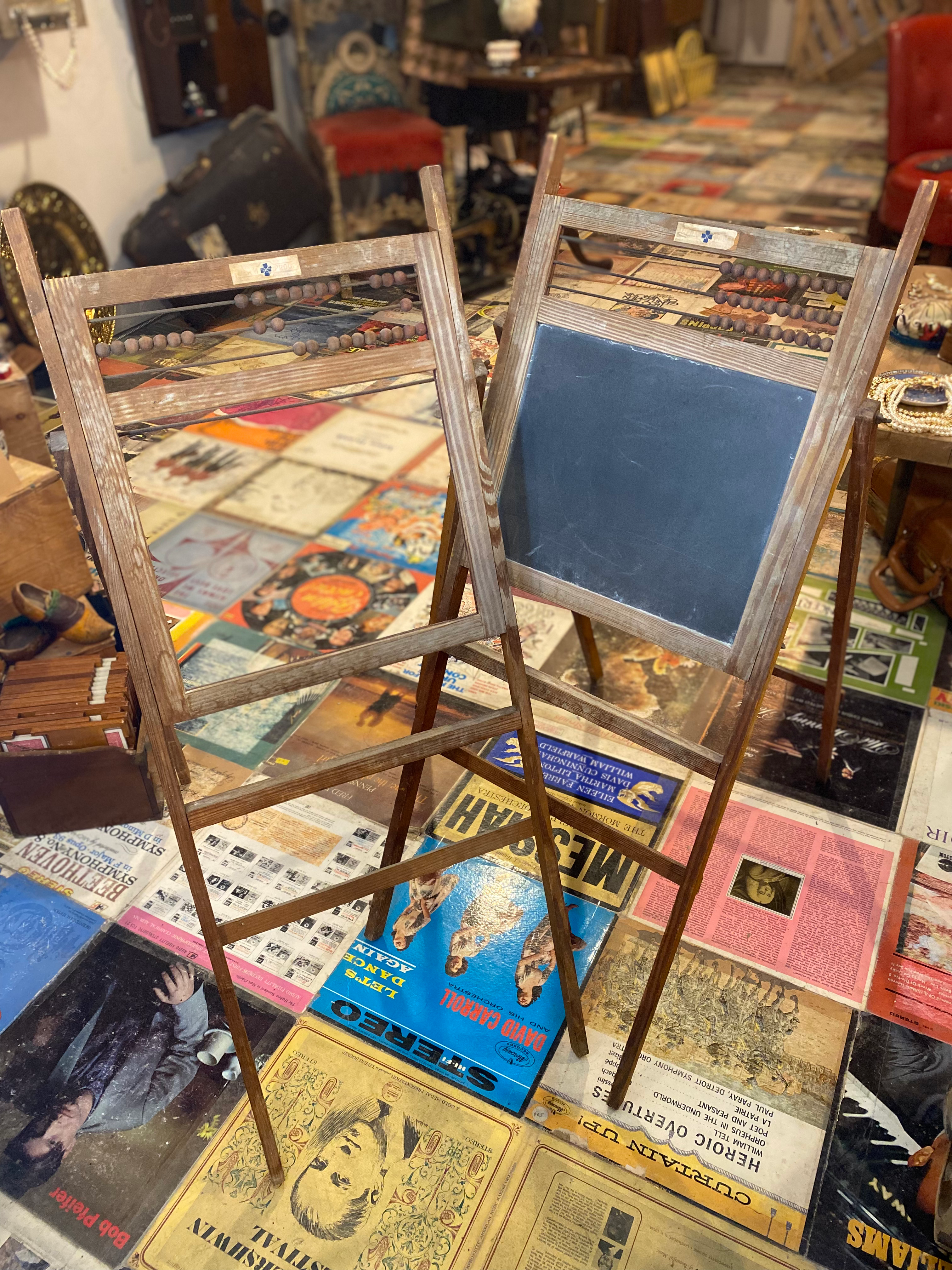 antique kids learning easel