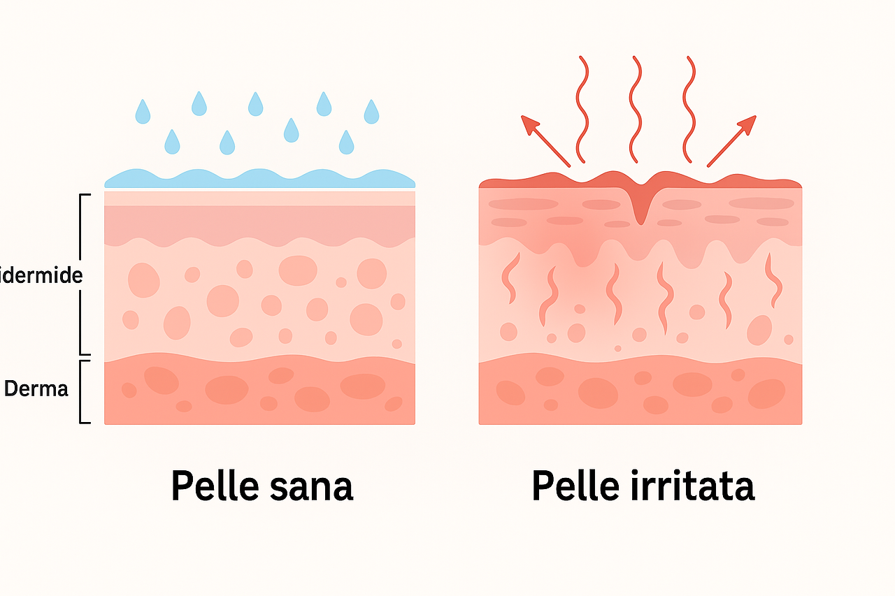 pelle sana pelle irritata