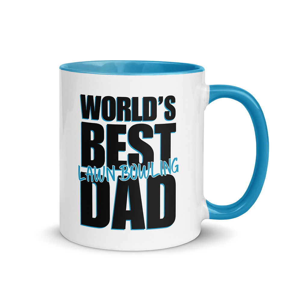 Thumbnail: World's Best Lawn Bowling Dad Coffee Mugs - Lawn Bowls Gifts Father's Day Gifts Novelty (Blue)