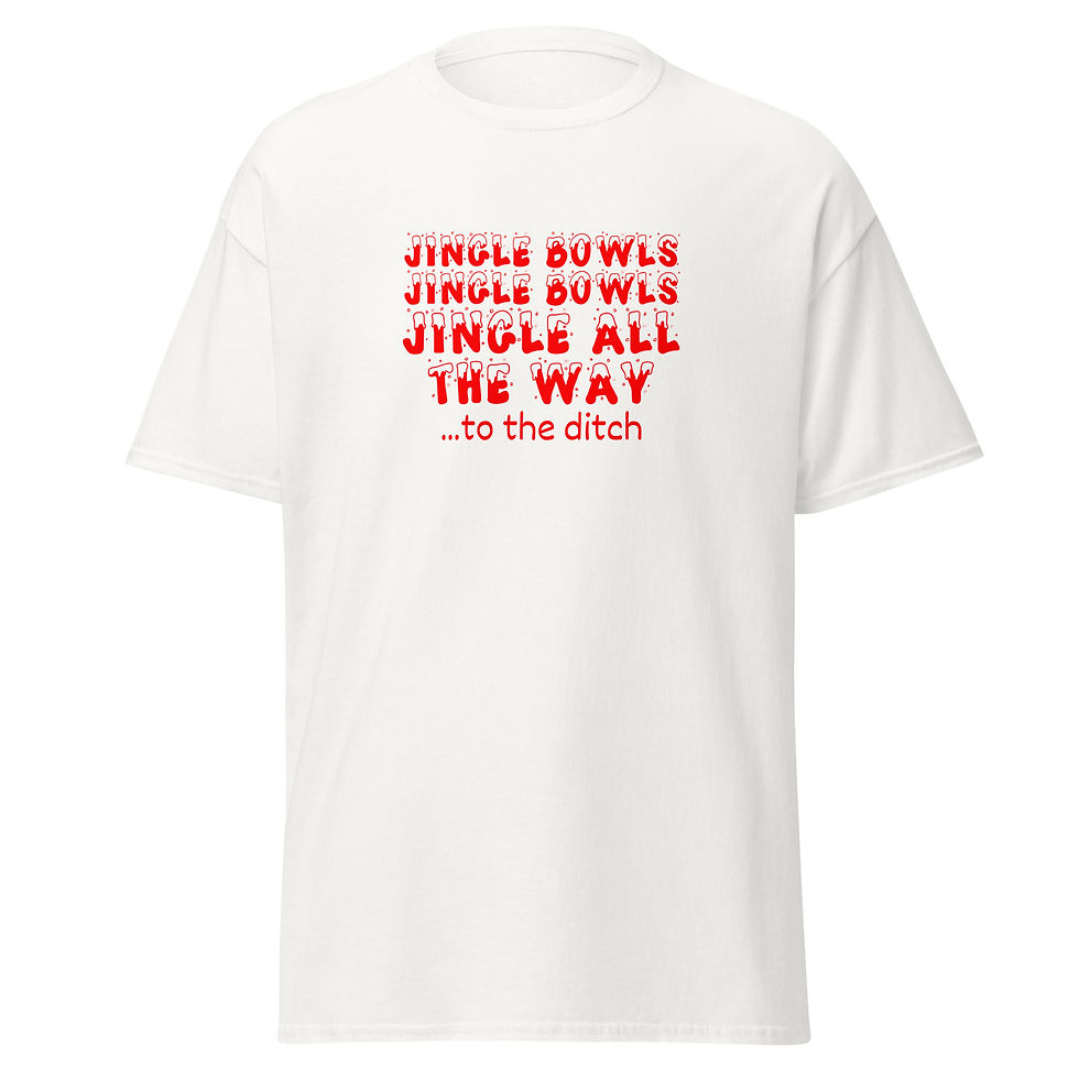 Thumbnail: Jingle Bowls Jingle Bowls - Lawn Bowls Christmas T-Shirts Unisex Classic - White