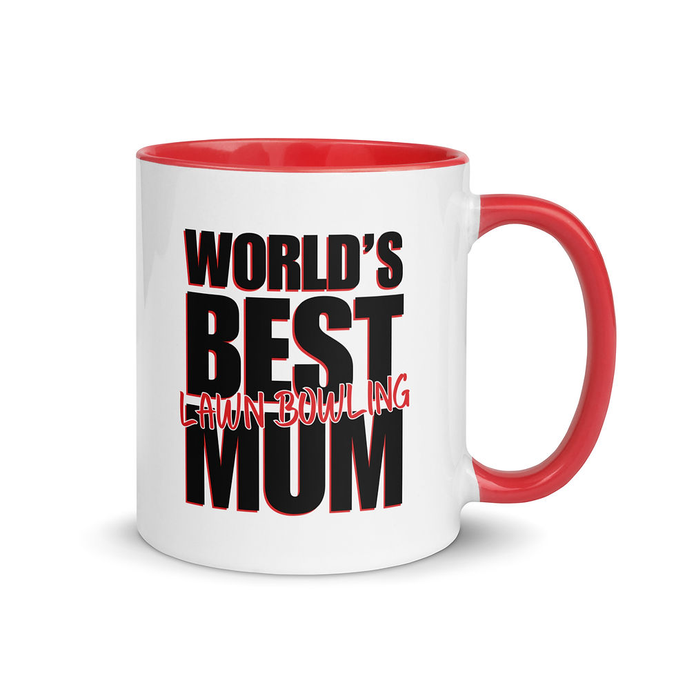 Thumbnail: World's Best Lawn Bowling Mum - Lawn Bowls Mother’s Day Gifts Coffee Mugs V1 - Red