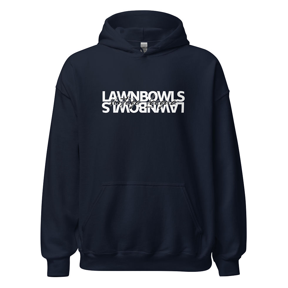 Thumbnail: Lawn Bowls Vintage League Unisex Hoodies - Navy