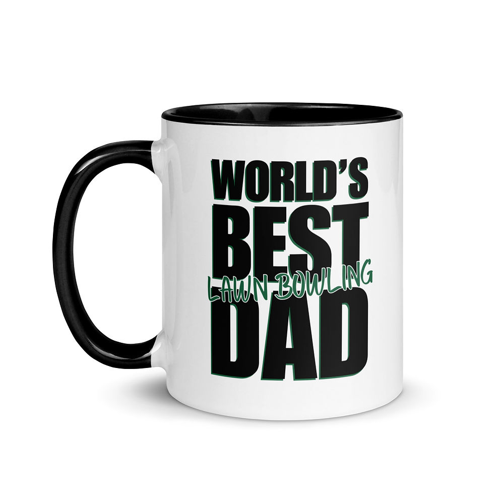 Thumbnail: World's Best Lawn Bowling Dad Coffee Mugs - Lawn Bowls Gifts Father's Day Gifts Novelty (Green)