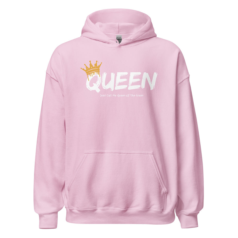Thumbnail: Just Call Me Queen Of The Green - Lawn Bowls Unisex Hoodies - Light Pink