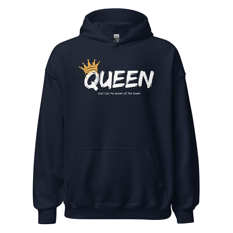 Thumbnail: Just Call Me Queen Of The Green - Lawn Bowls Unisex Hoodies - Navy