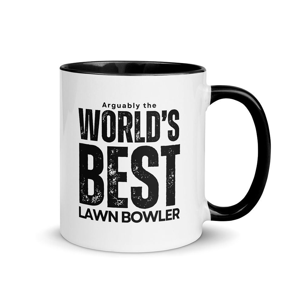 Arguably The World's Best Lawn Bowler - Funny Coffee Mugs with Black Color Inside V2