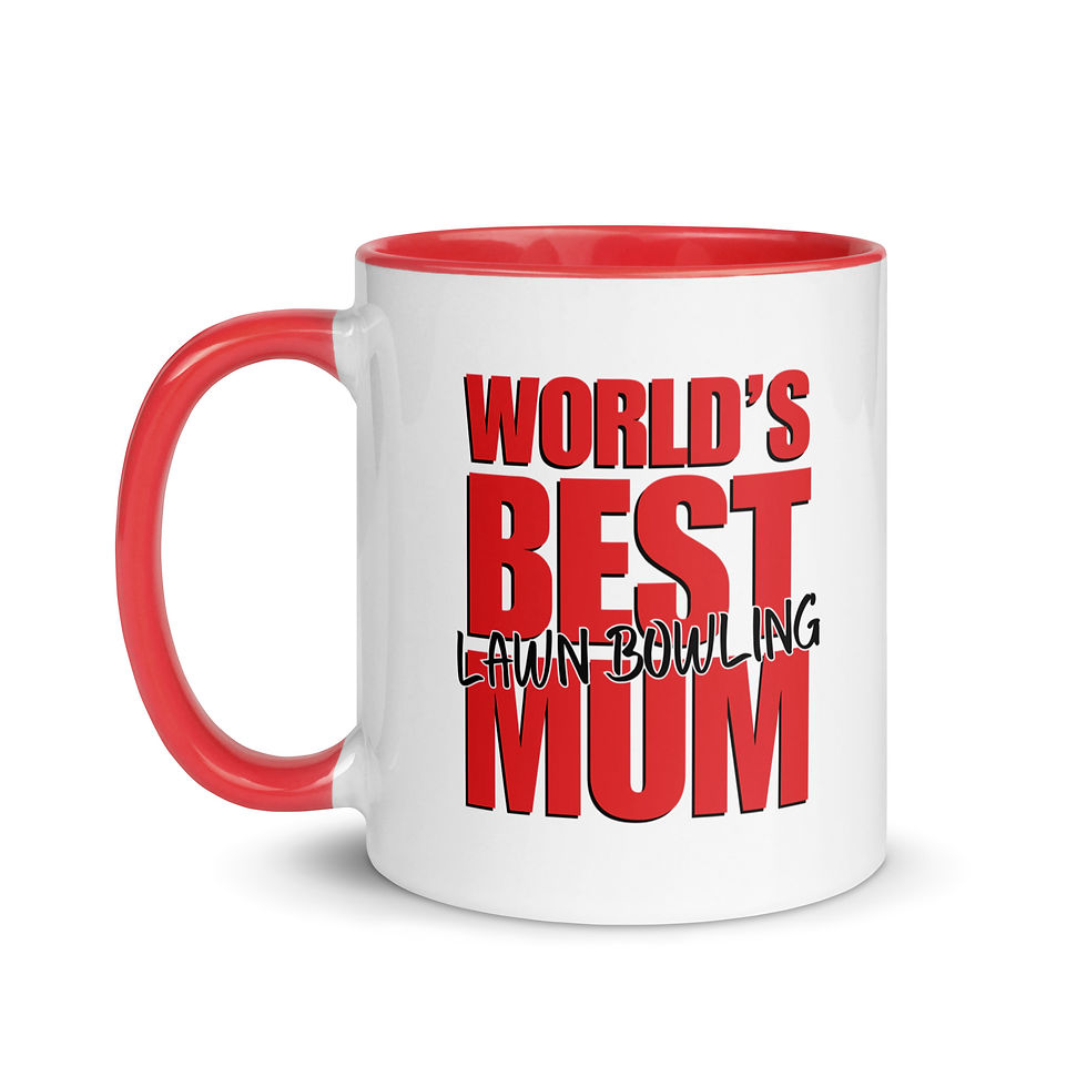 Thumbnail: World's Best Lawn Bowling Mum - Lawn Bowls Mother’s Day Gifts Coffee Mugs V2 - Red
