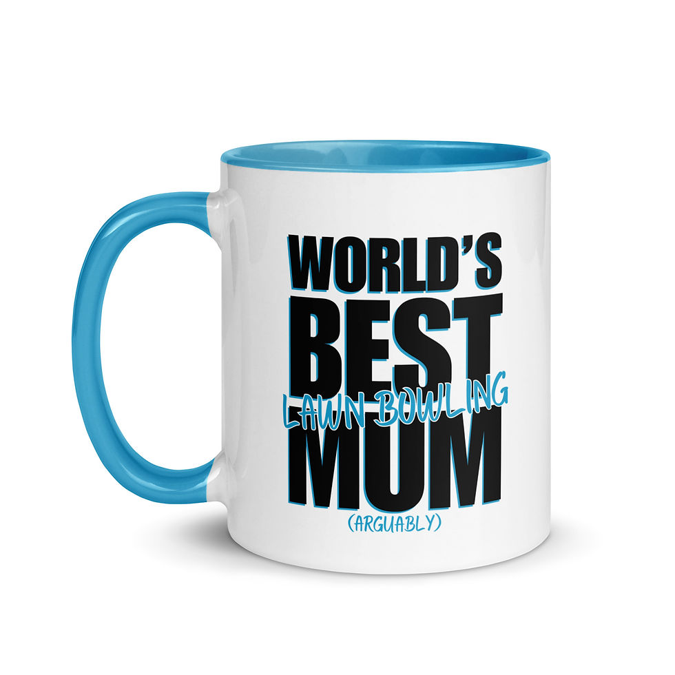 Thumbnail: World's Best Lawn Bowling Mum (Arguably) - Mother’s Day Gifts Coffee Mugs V1 - Blue