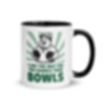 I Like The Way You Handle Your Bowls - Lawn Bowls Novelty Gift Coffee Mug - Black/Green